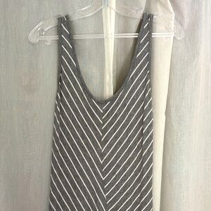 Athleta Gray and White Tank Dress